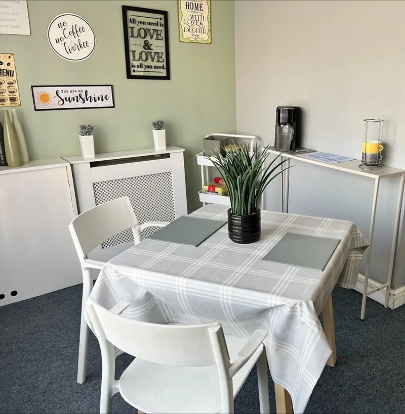 Bistro area at Broxburn Care Home West Lothian